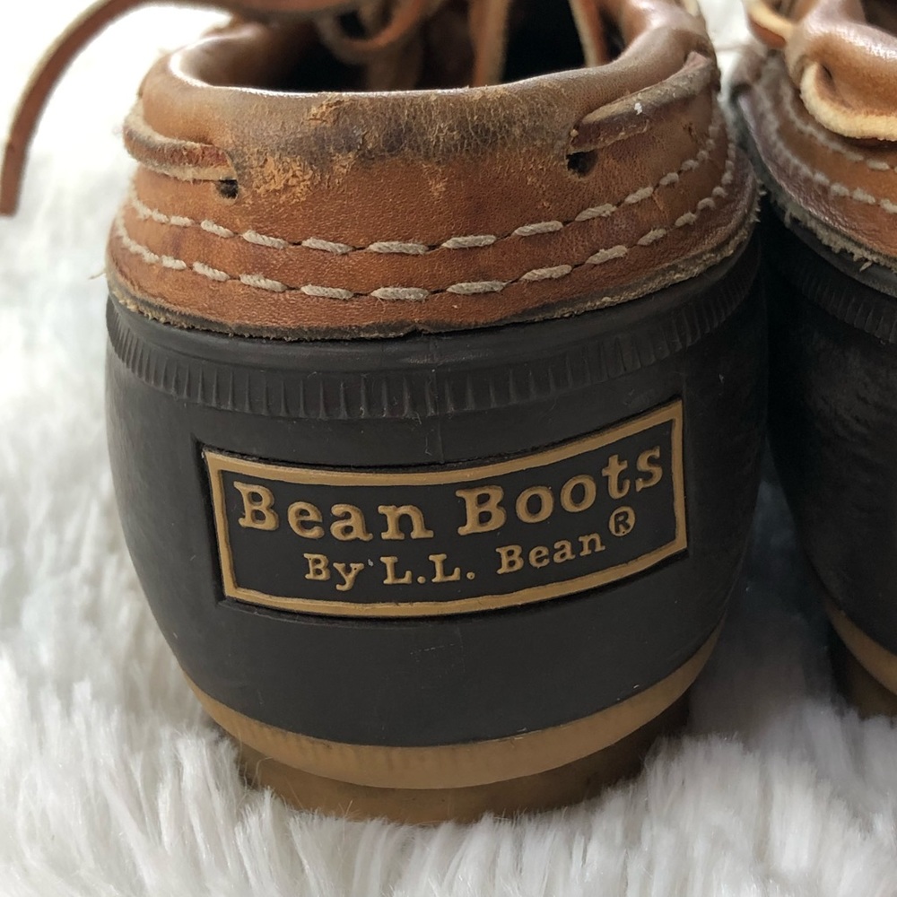 L.L. BEAN • Duck Boots Rubber Moc Tan Brown Ankle Bean Boots Size 8 - Picture 11 of 14